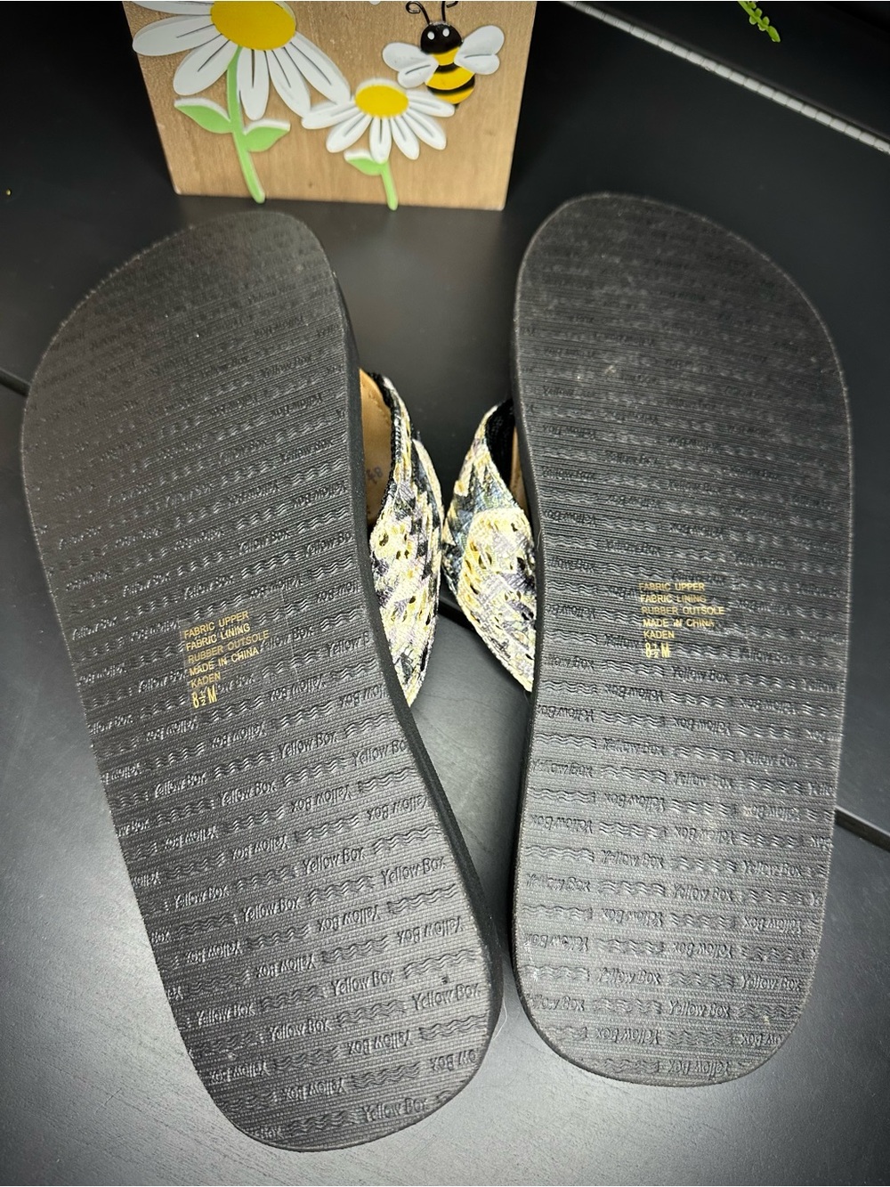 Yellow Box Kaden Grey Flip Flop Sandals size 8.5 women's - Picture 5 of 8